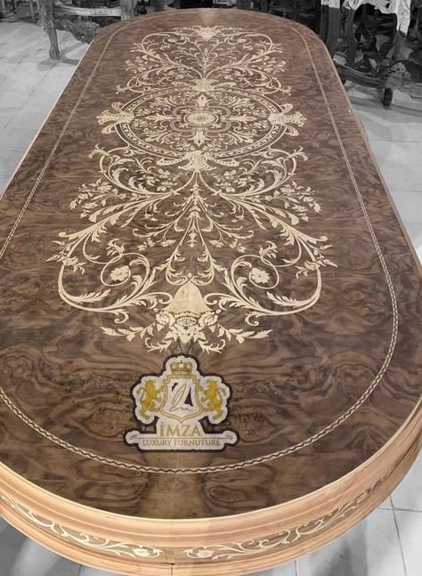 Dining Table Top View, Royal Dining Table, Inlay Dining Table, Dining Table Glass, Fine Antique Furniture, Table Top View, Inlay Design, Antique French Furniture, Door Glass Design