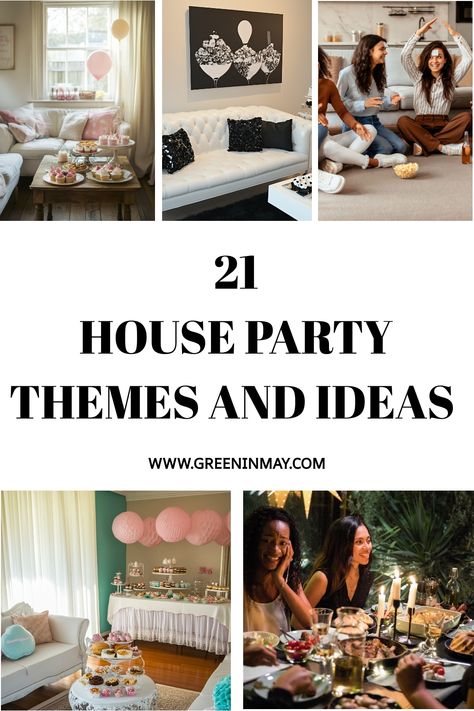 Planning a memorable gathering? Check out our list of 21 house party ideas perfect for any occasion! From small house party ideas that make the most of cozy spaces to creative house party themes that will impress your guests, we've got you covered. Discover delicious house party foods that are easy to prepare and sure to delight everyone. Small Home Birthday Party Decor, Small Gathering Ideas, Private Party Ideas, Small Birthday Gathering Ideas, House Welcoming Party Ideas, B Day Party Games, Cozy Theme Party, Birthday House Party Ideas Decoration, Chill Party Ideas