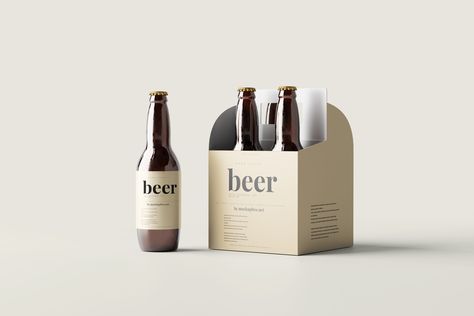 Beer Pack, Wine Bottle Stand, Wine Bottle Box, Beer Carrier, Beer Box, Wine Bottle Design, Bottle Design Packaging, Packaging Template, Red Wine Bottle