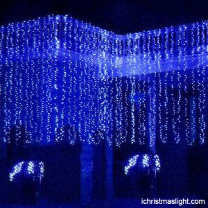 Outdoor waterproof led curtain light supplier | iChristmasLight Rice Lights, Fairy Lights Wedding, Led Curtain Lights, String Curtains, Lamp Blue, Led Curtain, Curtain String Lights, Blue Lights, Blue Lamp