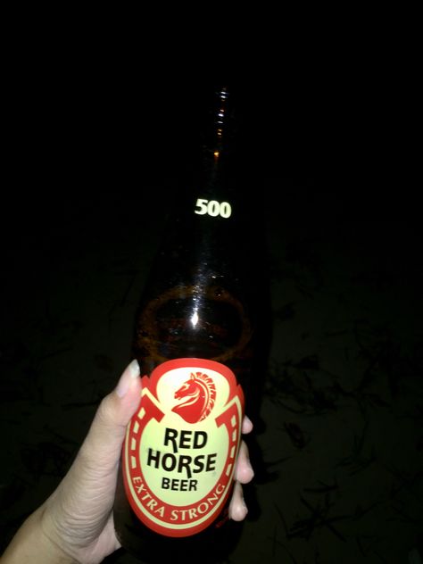 Red Horse Beer Aesthetic, Redhorse Beer Prank, Redhorse Beer, Red Horse Beer, Star Bus, Beach Selfie, Red Horse, Boyfriend Pictures, Beer