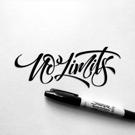 No Limits it's the key. Love this old lettering! #TBT #lettering #calligraphy #nolimits #handlettering #goodtype #handtype #typography No Limits Logo, No Limits Tattoo, Calligraphy Tattoo Fonts, Fonts For Logos, Top Free Fonts, Lettering Styles Alphabet, Tattoo Lettering Design, Tattoo Lettering Styles, Writing Tattoos