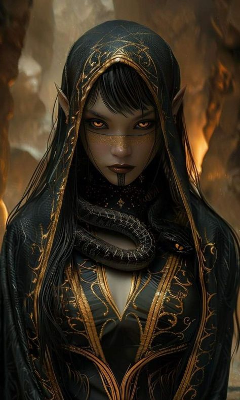 Elf Faces, Elf People, Yuan Ti, Female Elf, Half Elf, Dark Elves, Female Character Concept, Character Pictures, Alien Races