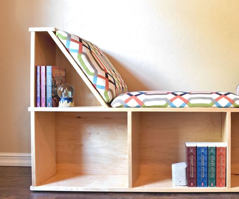 How to Build an Awesome Reading Nook With Book Storage. Build A Reading Nook, Reading Nook Bench, Bookshelf Bench, Kids Woodworking Projects, Nook Bench, Diy Book Nook, A Reading Nook, Diy Accent Wall, Woodworking Projects For Kids