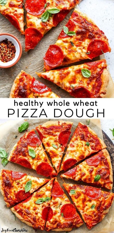 Whole Wheat Pizza Dough Recipe, Healthy Pizza Dough, Wheat Pizza Dough Recipe, Whole Wheat Pizza Dough, Healthy Pizza Crust, Wheat Pizza Dough, Wheat Pizza, Healty Dinner, Whole Wheat Pizza