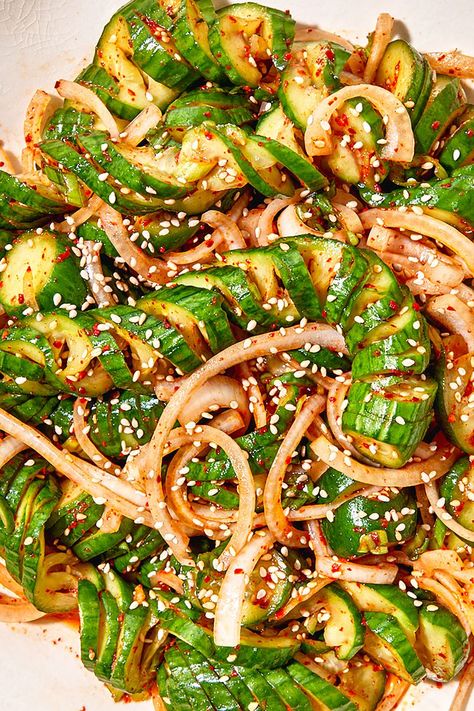 Spiral Cucumber Salad, Pickle Board, Soy Dressing, Vegetable Salad Recipes, 5 Ingredient Dinners, Homemade Mixes, Summer Menu, Cucumber Recipes Salad, Ingredient Substitutions