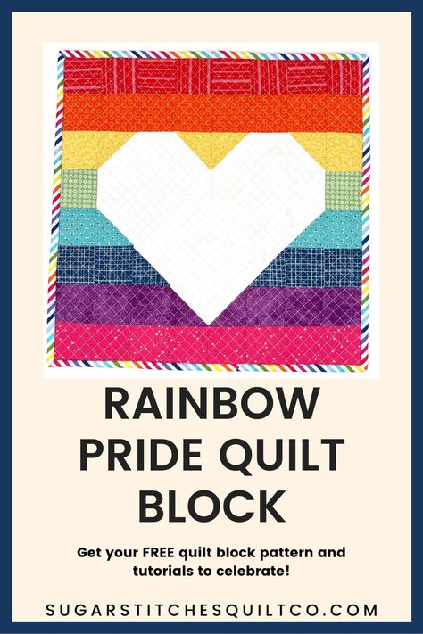 Pride Quilt Pattern, Pride Quilt, Triangle Quilt Patterns, Heart Quilt Block, Half Square Triangle Quilts Pattern, Triangle Quilt Pattern, Quilted Pillows, Free Quilting Patterns, Scrap Projects