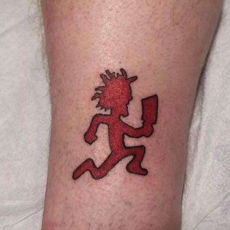 Hatchet Man Tattoos, Hatchetman Tattoo, Caution Tattoo, Juggalo Tattoos, Icp Tattoos, Saw Tattoo, Silly Tattoos, Hatchet Man, Funky Tattoos