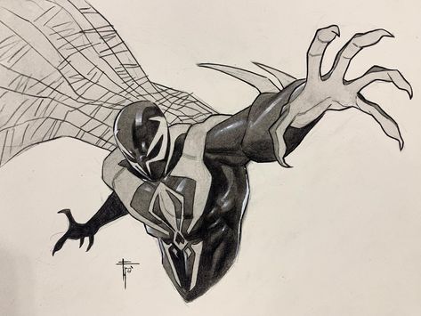 Spider-Man 2099 from San Antonio @superherocomiccon @kirbyscomicart #spiderman2099 #spiderman #spidermanacrossthespiderverse #marvel… | Instagram Marvel Comics Drawing, Nightwing Cosplay, Spiderman Poses, Marvel Comics Artwork, Symbiote Spiderman, Comic Art Sketch, Dibujos Ideas, Spiderman 2099, Spider People