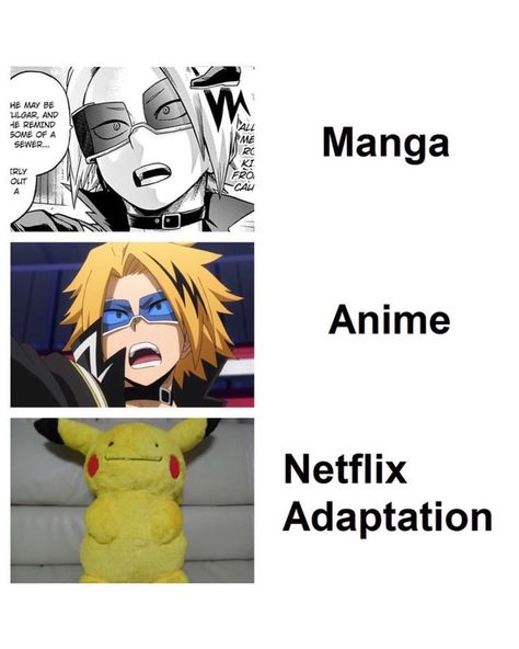 Thanks for being a meme Netflix-chan very nice Follow @anime.ishi for more! . . #animememes #anime #memes #otaku #meme #dankmemes… Manga Anime Netflix Adaptation, Bnha Funny, Memes Bnha, Mha Funny, Human Pikachu, Bnha Memes, Otaku Meme, Mha Memes, Memes Animes