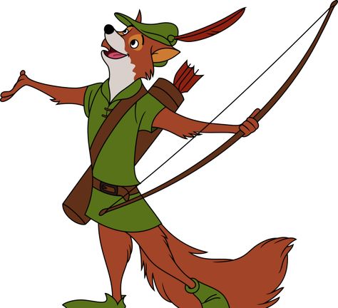 Disney's Robin Hood Hood Cartoon Characters, Robin Hood Cartoon, Hood Cartoon, Robin Hood Hat, Robin Hood Costume, Robin Hoods, Hood Fan, Robin Hood Disney, Bow And Arrow Set