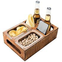 Couch Organizer, Fathers Day Gift Basket, Wood Beer, Wine Bottle Glasses, Beer Carrier, Beer Caddy, Snack Holders, Beer Box, Beer Wood