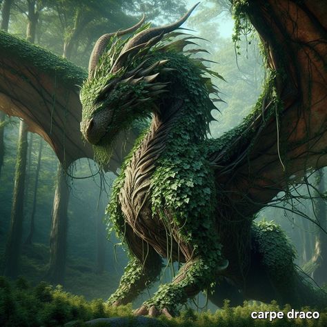 Dragon Shifter Aesthetic, Earth Dragon Art, Moss Dragon, Wise Dragon, Woodland Dragon, Dragon And Fairy, Desert Dragon, Cool Dragon Pictures, Nature Dragon