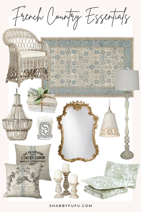 Living Room Inspiration French Country, French Country Fabric Bedroom, French Country Traditional Decor, Provincial French Decor, French Home Decor Bedroom, French Bohemian Decor Bedroom, Small French Country Bedroom, French Country Lighting Ideas, Modern French Country Home Decor