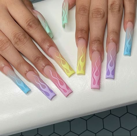 April Nails, Long Acrylic Nail Designs, Diy Acrylic Nails, Drip Nails, Glamour Nails, Nails Now, Cute Acrylic Nail Designs, Long Acrylic Nails Coffin, Long Acrylic