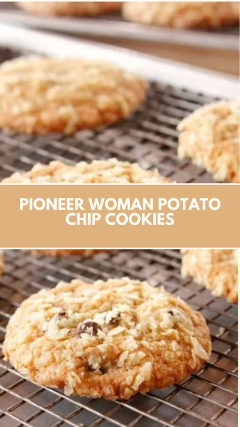 This easy and delicious Potato Chip Cookies recipe is perfect for a quick treat. With crispy potato chips and gooey chocolate chips, this dessert is simple to make with common pantry ingredients. It’s a fun twist on classic cookies, delivering a crunchy texture and sweet flavor in every bite! Pioneer Woman Potato Chip Chocolate Chip Cookies, Peanut Butter Potato Chip Cookies, Potato Chip Christmas Cookies, Desserts With Potato Chips, Cookies With Potato Chips In Them, Potato Chip Chocolate Chip Cookies, Potato Chip Cookie Recipe, Chocolate Chip Cookies With Potato Chips, Trash Cookies With Potato Chips