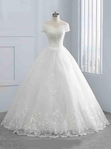 Gorgeous Cap Sleeves Sequins Lace-Up Ball Gown Wedding Dresses Long Sleeve Bohemian Wedding Dress, Mermaid Wedding Dress With Sleeves, Wedding Dresses Lace Ballgown, Vintage Lace Weddings, Lace Applique Wedding Dress, Wedding Dresses 2020, Long Sleeve Wedding Dress Lace, Lace Wedding Dress Vintage, Country Wedding Dresses