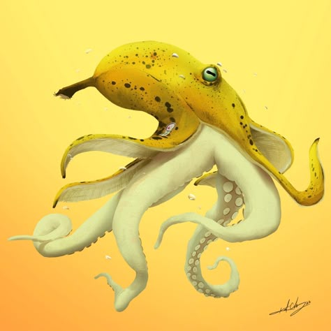 Octopus Painting, Lucas Arts, Cute Octopus, Octopus Art, Weird Creatures, Ocean Animals, Design Skills, Creature Design, Design Reference