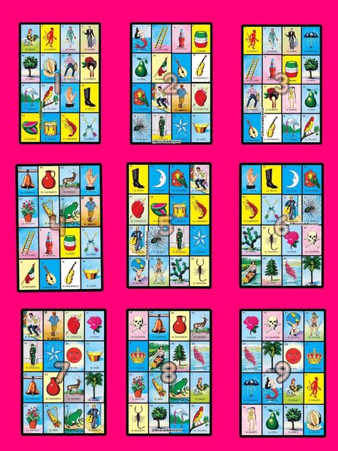 Loteria Template, Roulette Loteria Board Free, Full Card Loteria Boards Free, Loteria Game Boards Free, Board Games Mexican Loteria, Loteria Boards, Loteria Cards, Free Cards, Mary Kay