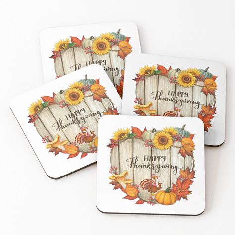 Get my art printed on awesome products. Support me at Redbubble #RBandME: https://www.redbubble.com/i/coasters/untitled-by-untitled/165893142.E5I3N?asc=u Thanksgiving Coasters, Thanksgiving Celebration, Fall Decorations, Happy Thanksgiving, Coaster Set, Fall Decor, My Art, Awesome Products, Coasters