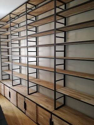 Open Closet Ideas, Store Shelves Design, Ideas Closet, Shop Shelving, Grocery Store Design, Organization Closet, Store Design Boutique, Supermarket Design, Metal Wall Shelves