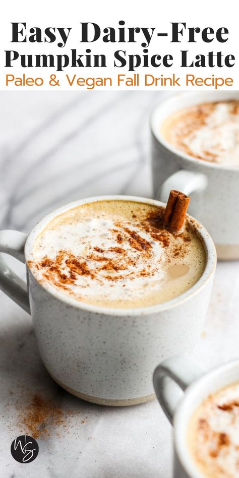 Pumpkin Latte Recipe, Pumpkin Pie Latte, Vegan Pumpkin Spice Latte, Paleo Pumpkin Spice, Healthy Pumpkin Spice Latte, Pumpkin Spice Creamer, Homemade Pumpkin Spice Latte, Dairy Free Coffee, Vegan Pumpkin Spice