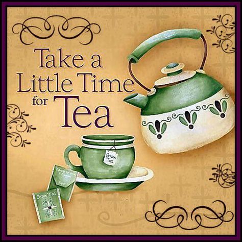 Tee Kunst, Vintage Tea Time, Tea Quotes, Time For Tea, Cuppa Tea, Crafts With Pictures, Tea Art, My Cup Of Tea, Party Poster