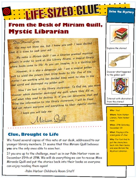 Wandering Through Words: Adventures in the Library: Life-Sized Clue Life Size Board Games, Teen Games, Life Size Games, Clue Game, Board Games For Adults, Team Appreciation, Clue Board, Clue Board Game, Board Game Party