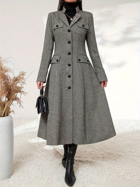 Outdoor Wear Women, Soviet Fashion, Plain Coats, Simple Frock Design, Single Breasted Coat, Formal Outfits, Evening Dresses Elegant, Fashion Design Clothes, Clothing Size Chart