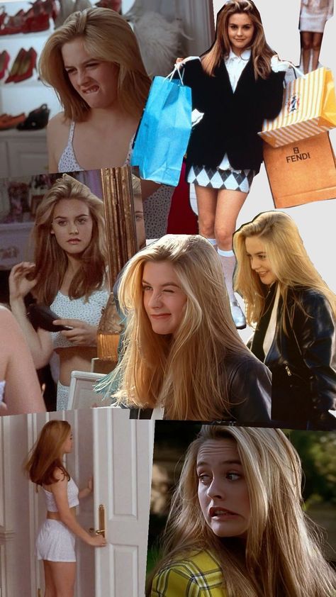 Cher Horowitz aesthetic 🎀 Cher Clueless Haircut Name, Best 90s Hairstyles, Cher Hair Clueless, How To Be Cher Horowitz, Cher Haircut, Cher Horowitz Makeup, Clueless Outfits Cher, Cher Clueless Hair, Cher Clueless Aesthetic