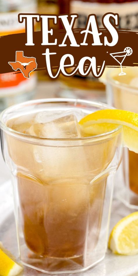 Texas Tea Recipe, Long Island Iced Tea Recipe, Alfredo Recipes, Tea Cocktail Recipes, Popular Cocktail Recipes, Texas Tea, Tea Cocktail, Twisted Tea, Easy Cocktail