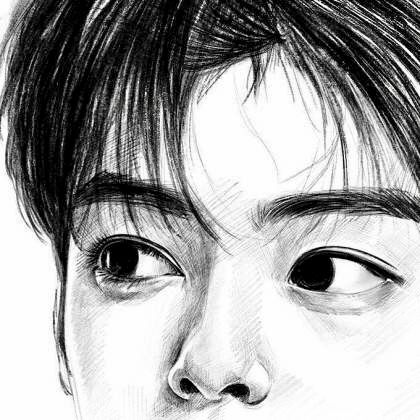 Easy Black Pen Sketches, Eunwoo Painting, Drawing Cha Eun Woo, Eunwoo Drawing Pencil, Cha Eun Woo Drawing Pencil, Cha Eun Woo Sketch Drawing, Eunwoo Sketch, Cha Eunwoo Drawing, Cha Eun Woo Sketch