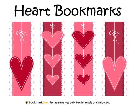 Free printable heart bookmarks. Download the PDF template at http://bookmarkbee.com/bookmark/heart/ Bookish Ornaments, Free Printable Bookmarks Templates, Colouring Bookmarks, Holiday Bookmarks, Goodnotes Ideas, Bookmarks To Print, Valentines Bookmarks, Valentines Day Book, Free Printable Bookmarks