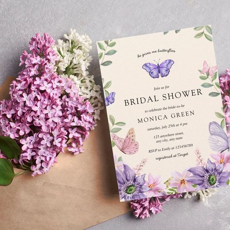 Bridal Shower Invitations he gives me butterflies wildflowers bridal shower invitation he gives me butterflies love is in bloom botanical garden brunch butterfly themed bridal shower he makes her heart flutter to a lifetime of butterflies garden spring outdoor bridal shower pink purple pastel butterfly kisses blush floral wildflower elegant modern minimalist He Gives Me Butterflies Theme Bridal, To A Lifetime Of Butterflies, A Lifetime Of Butterflies, He Gives Me Butterflies, Lifetime Of Butterflies, Pink Purple Pastel, Gives Me Butterflies, Love Is In Bloom, Bridal Shower Pink