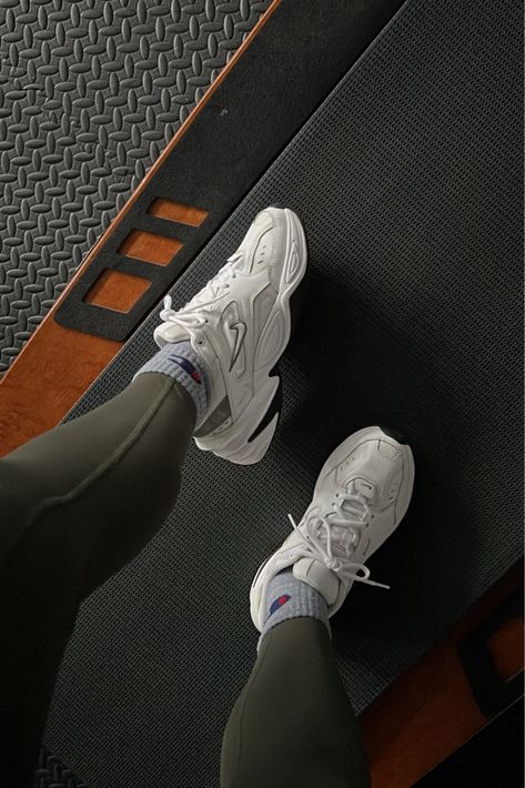 Everyday White Shoes, M2k Tekno White, Nike M2k Tekno White, Chunky Dad Sneakers, Nike M2k, Dad Sneakers, Wardrobe Accessories, Chunky Shoes, Grey Outfit