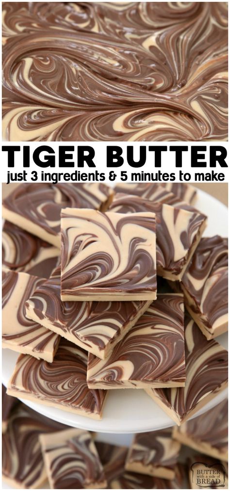 Tiger Butter, Holiday Candy Recipes, Fudge Recipes Easy, Chocolate And Peanut Butter, Candy Recipe, Candy Recipes Homemade, Christmas Candy Recipes, Oreo Dessert, Peanut Butter Fudge