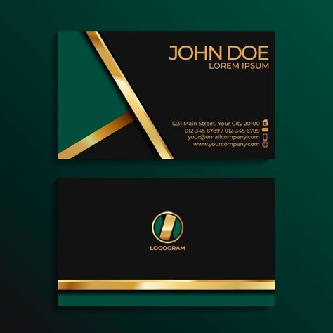 Elegant business card template | Free Vector #Freepik #freevector #business #abstract #card #template Modern Card Design, Sophisticated Business Card, Elegant Business Cards Design, Classy Business Cards, Unique Business Cards Design, Company Business Cards, Graphic Design Business Card, Gold Business Card, Visiting Card Design