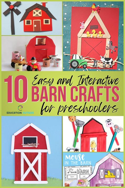 Farm Animals Activities For Elementary, Preschool Farm Animal Activities, Farm Animals Crafts For Preschool, Farm Animal Art Preschool, Farm Animal Crafts For Preschoolers, Animal Crafts For Preschoolers, Ag Activities, Farm Crafts For Kids, 4h Activities