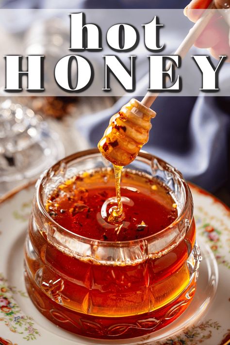 This copycat Mike's Hot Honey recipe couldn't be simpler to make and it tastes great on everything from chicken to pizza to cocktails to breads to desserts! Xmas Appetizers, Hot Honey Recipe, Cookie Crisp, Sweet Potato Biscuits, Brunch Bread, Honey Sauce, Spicy Honey, Hot Honey, Recipe Sweet