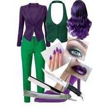 Diy Female Joker Costume, Joker Diy Costume, Female Riddler, Female Joker Costume, Costume Joker, Female Joker, Joker Halloween, Joker Costume, Easy Diy Costumes