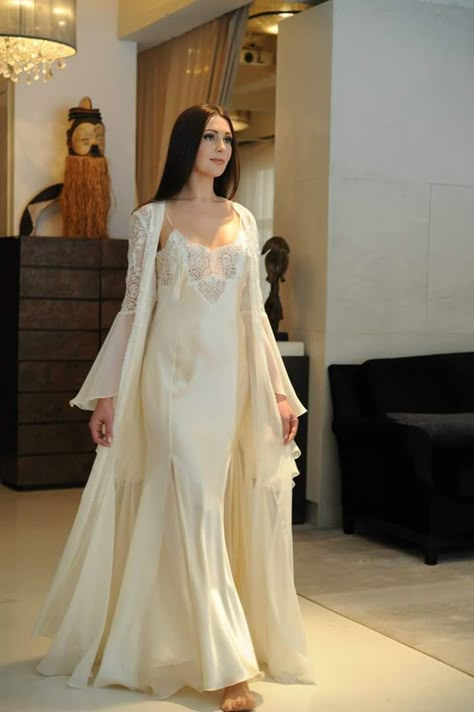 Night Gown Dress, Luxury Sleepwear, Sleepwear Fashion, Night Gowns, Vintage Nightgown, Night Dress For Women, Nightgowns For Women, فستان سهرة, Silk Gown