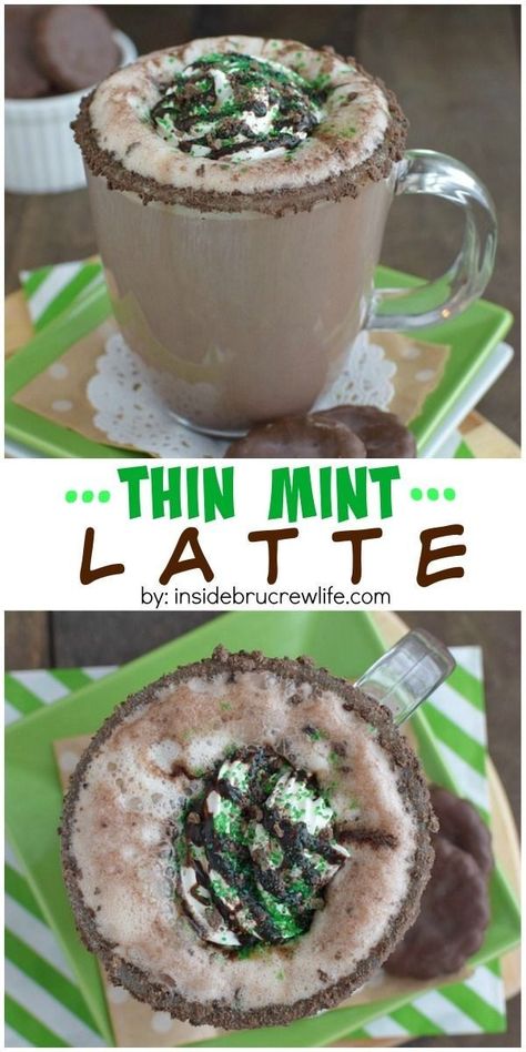 Mint Cookies, Chocolate Mint, Coffee Drink Recipes, Latte Recipe, Hot Chocolate Recipes, Mooncake, Healthy Smoothie, Unique Coffee, Homemade Chocolate