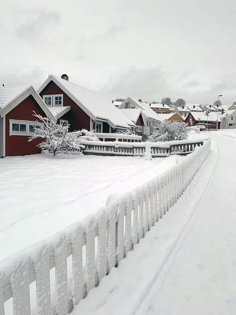 Trondheim's Okstad neighbourhood covered in snow Norway Snow, Norwegian Lifestyle, Snow Street, Cold December, December Morning, A Snowy Day, Visit Norway, Trondheim, Winter Magic