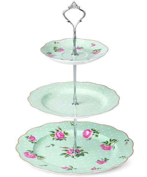 PRICES MAY VARY. BTaT 3-tier cupcake stand features a delicate floral pattern set against a soft green background, adorned with pink roses and green leaves, which enhances the presentation of your desserts and appetizers. Designed to elevate any table setting, the stand is perfect for showcasing cupcakes, pastries, or finger foods, making it an essential for parties, afternoon teas, or special occasions. Crafted from high-quality porcelain, this stand is built for durability and lasting beauty. Bridgeton Theme, Tea Party Tray, Pie Stand, Tea Party Table Settings, Afternoon Tea Stand, Dessert Tower, Tea Stand, 3 Tier Cupcake Stand, Tea Sandwich