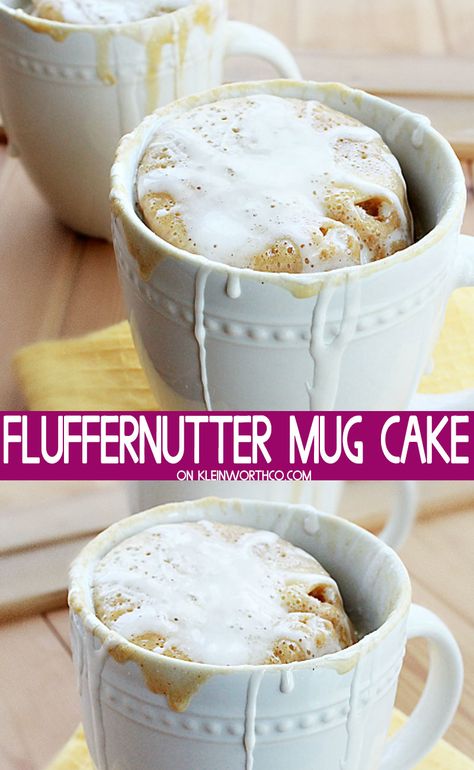 Cup Meals, Peanut Butter Marshmallow Fluff, Ramekin Recipes, Cup Desserts, Mug Dessert Recipes, Dash Recipes, Microwave Mug Recipes, Marshmallow Fluff Recipes, Vegan Mug Cakes