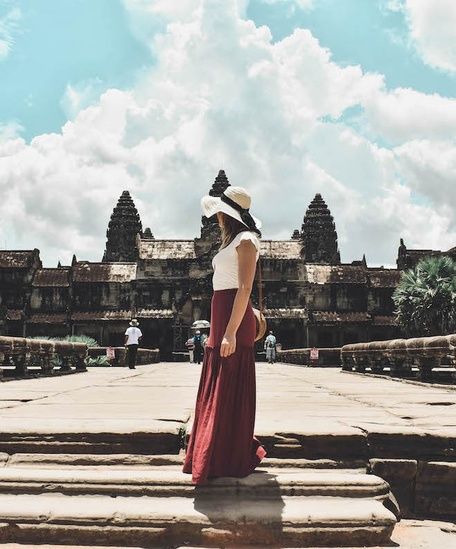 October Outfits, Siem Reap Cambodia, Bangkok Travel, Siem Reap, Angkor Wat, Long Skirts, Angkor, Cute Summer Outfits, French Girl