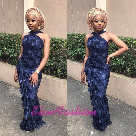 Breathtaking Aso Ebi Styles You Need To See That Will Make Your Week - Wedding Digest Naija Blog High Neck Aso Ebi Lace Styles, Nigerian Ankara Dresses, Owambe Styles, Aso Ebi Dresses, Nigerian Ankara, Aso Ebi Lace, Aso Ebi Lace Styles, Ankara Dress Designs, Nigerian Dress