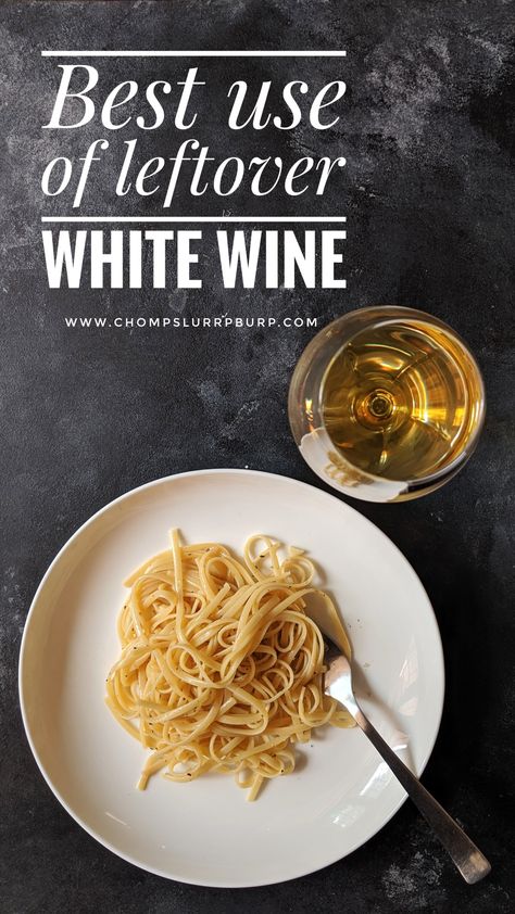 Linguine pasta Leftover White Wine Recipes, Food Pasta Recipes, White Wine Recipes, Leftover Wine, White Wine Sauce, Wine Sauce, Best Comfort Food, One Pot Pasta, Food Pasta