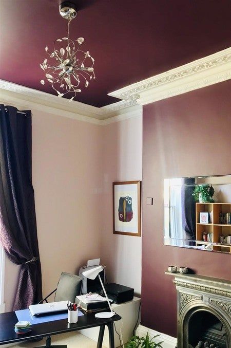 Study Vibe, Virginia House, Purple Bedroom, Farrow And Ball, Games Room, Metallic Wallpaper, Sleep Tight, Paint Shades, Dusky Pink