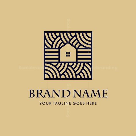 Real Estate logo for sale. Simple and Eye catching logo design for Real Estate, Logo Created with monoline style. and logo can work as well in small size. Logo Design Inspiration Real Estate, Homestay Logo, House Logo Design Ideas, Property Management Logo, Villa Logo, Square Logo Design, Real Estate Logo Inspiration, Logo Home Decor, Realty Logo Design